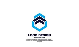 vector de stock empresa corporativa creativa negocio idea simple diseño hexagonal elemento de logotipo plantilla de diseño de identidad de marca