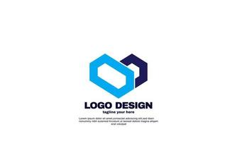 stock vector creative company building business simple idea design logo element branding identity design