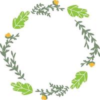 spring wreaths in round circle vector