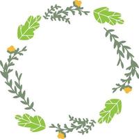 spring wreaths in round circle vector