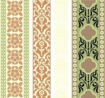 Set of vintage vector frames and pattern 02