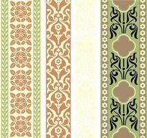 Set of vintage vector frames and pattern 02