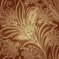 Seamless Gold Pattern 03 vector