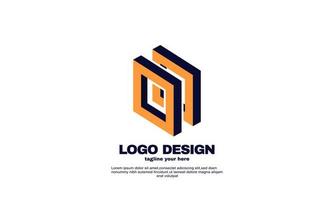 abstract creative illustration modern logo company business sign geometric design vector