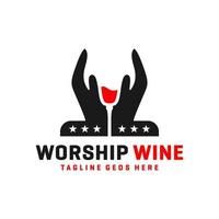 handmade wine illustration logo vector