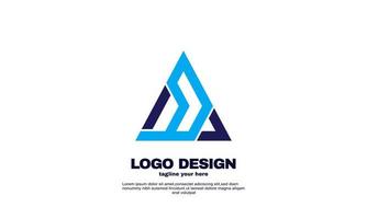 abstract creative corporate business company simple idea design triangle logo brand element identity design vector