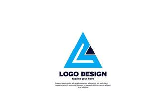 awesome creative corporate business company simple idea design triangle logo element brand identity design vector
