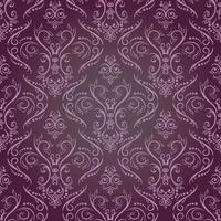 Damask Seamless Pattern - Purple vector