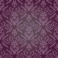 Damask Seamless Pattern - Purple vector