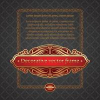 Decorative Golden Vector Frame