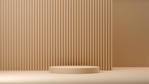 3D illustration rendering image of empty space mockup podium geometric shape for product display photo