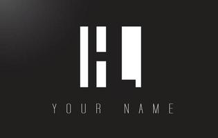 HL Letter Logo With Black and White Negative Space Design. vector