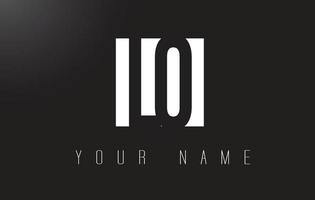 LO Letter Logo With Black and White Negative Space Design. vector