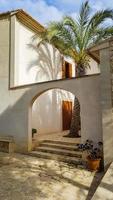 Typical stone house with garden yard and nature Mallorca Spain. photo