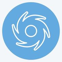 Cyclone Icon in trendy blue eyes style isolated on soft blue background vector