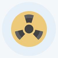 Radioactive Zone Icon in trendy flat style isolated on soft blue background vector