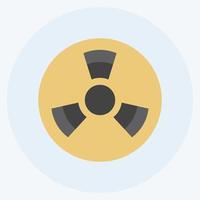 Radioactive Zone Icon in trendy flat style isolated on soft blue background vector