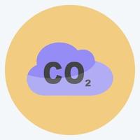 Carbon Dioxide Gas Icon in trendy flat style isolated on soft blue background vector