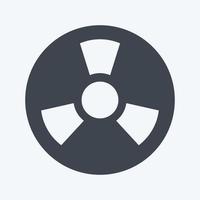 Radioactive Zone Icon in trendy glyph style isolated on soft blue background vector