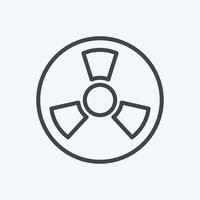 Radioactive Zone Icon in trendy line style isolated on soft blue background vector
