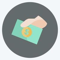 Money Sharing Icon in trendy flat style isolated on soft blue background