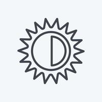 Contrast Icon in trendy line style isolated on soft blue background vector