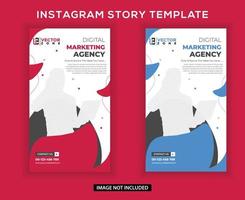 Digital marketing corporate facebook and instagram story template vector