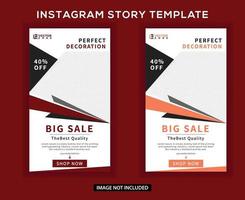 instagram big sale offer story post vector