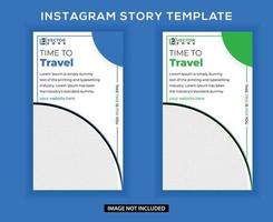 Travel and journey instagram story template vector