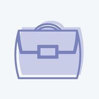 Briefcase Icon in trendy two tone style isolated on soft blue background vector