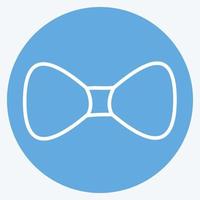Bow Tie Icon in trendy blue eyes style isolated on soft blue background vector