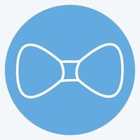 Bow Tie Icon in trendy blue eyes style isolated on soft blue background vector