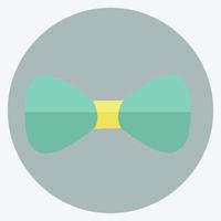 Bow Tie Icon in trendy flat style isolated on soft blue background vector