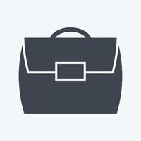 Briefcase Icon in trendy glyph style isolated on soft blue background vector