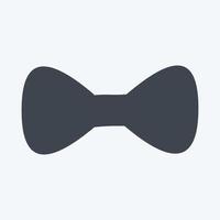 Bow Tie Icon in trendy glyph style isolated on soft blue background vector