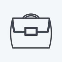 Briefcase Icon in trendy line style isolated on soft blue background vector