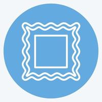 Frame I Icon in trendy blue eyes style isolated on soft blue background vector