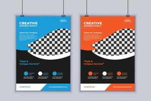 Digital Agency Flyer Design. Business Flyer Design. Vector Design Template. 2 Page Flyer Design. Modern Layout