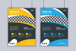 Digital Agency Flyer Design. Business Flyer Design. Vector Design Template. 2 Page Flyer Design. Modern Layout