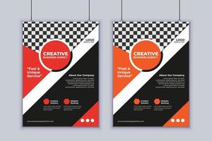 Digital Agency Flyer Design. Business Flyer Design. Vector Design Template. 2 Page Flyer Design. Modern Layout