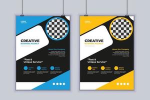 Digital Agency Flyer Design. Business Flyer Design. Vector Design Template. 2 Page Flyer Design. Modern Layout