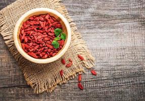 dry red goji berries photo