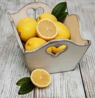 Fresh ripe lemons photo