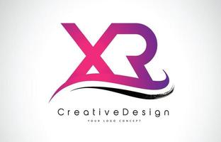 XR X R Letter Logo Design. Creative Icon Modern Letters Vector Logo.