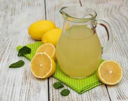 Jar of lemon juice photo