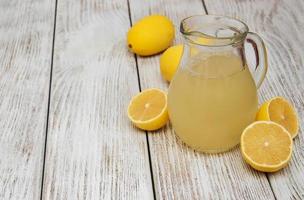 Jar of lemon juice photo