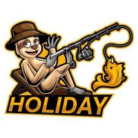 slow loris mascot holiday illustration vector