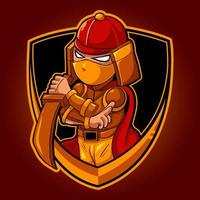 chibi ninja samurai , mascot esports logo vector illustration
