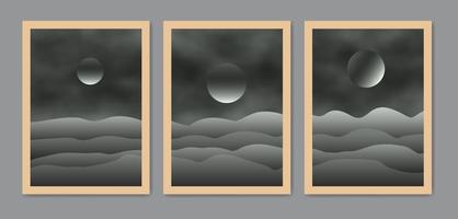 colección de fondo de paisaje de montaña vector