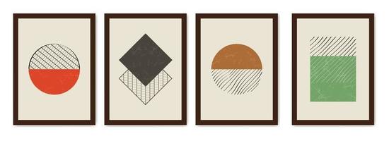 Set of trendy hand drawn textures with geometric patterns of stripes and lines